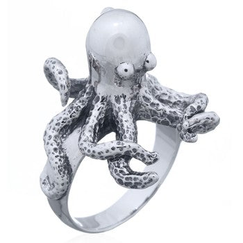 Sterling Silver Chunky Octopus Ring