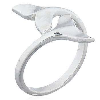 Sterling Silver Double Whales Tail Ring