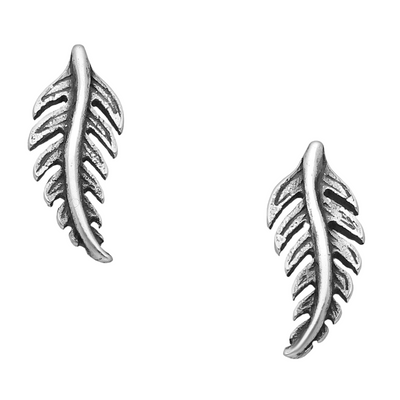 Sterling Silver Fern Stud Earrings