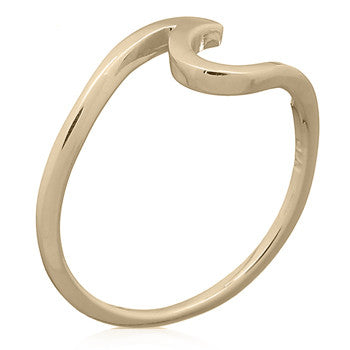 Gold Pointed Wave Ring